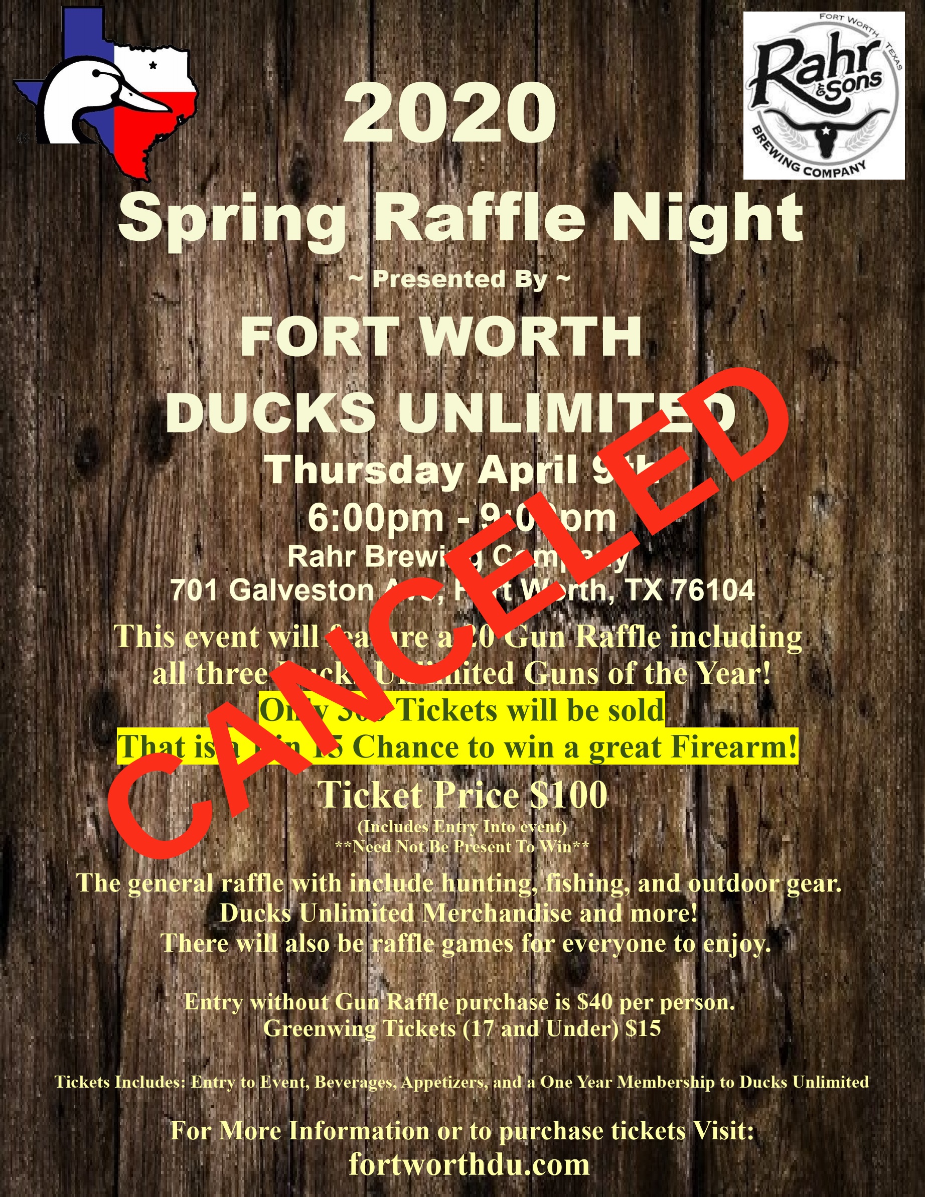 Durango Raffles 2020 Spring Raffle Night – Fort Worth Ducks Unlimited